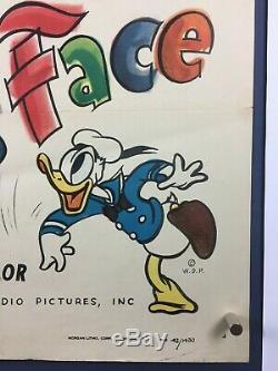 DER FUEHRER'S FACE Movie Poster One Sheet'42 Walt Disney WWII Nazi Donald Duck