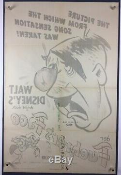 DER FUEHRER'S FACE Movie Poster One Sheet'42 Walt Disney WWII Nazi Donald Duck