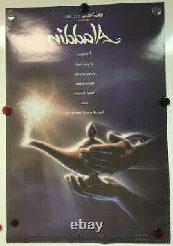 DISNEY ALADDIN 1992 ORIG DOUBLE SIDED MIRROR IMAGE MOVIE POSTER 40x27 AUTHENTIC