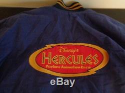 DISNEY Movie Promotional HERCULES Animation Crew VINTAGE Jacket XL Made in USA