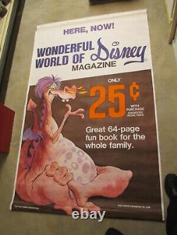 DISNEY Sword in the Stone DRAGON 1968 Gulf Gas 6' store sign poster comic book B