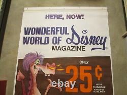 DISNEY Sword in the Stone DRAGON 1968 Gulf Gas 6' store sign poster comic book B