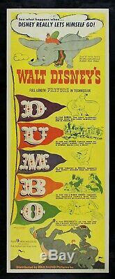 DUMBO CineMasterpieces DISNEY ORIGINAL MOVIE POSTER ELEPHANT CIRCUS 1941