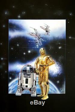 Disney Artist Scott Westmoreland STAR WARS C-3PO R2-D2 ORG Handwritten Painting