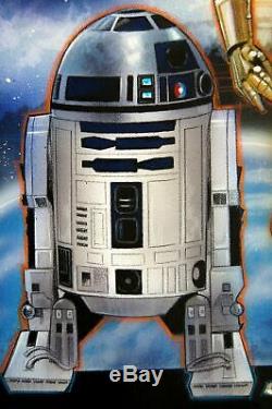 Disney Artist Scott Westmoreland STAR WARS C-3PO R2-D2 ORG Handwritten Painting