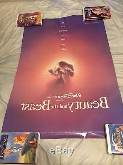 Disney Beauty and the Beast (1991)Rare Original DoubleSided Movie Poster 27 x 40