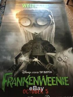 Disney Frankenweenie 3 DS US vinyl lobby banners poster 5x8 COMPLETE SET