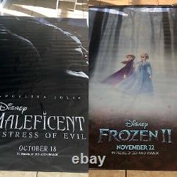 Disney Frozen 2 & Maleficient Mist 8ftx5ft Movie Theater Vinyl 2 Sided Authentic