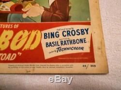 Disney Ichabod and Mr. Toad Original Release Lobby Card