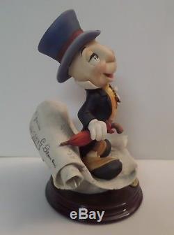 Disney Jiminy Cricket Giuseppe Armani SIGNED Figurine Italy 0379-C 9 tall COA