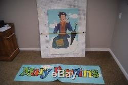 Disney Julie Andrews Mary Poppins 1964 Org Advertising 2 Piece 2-sided Vintage