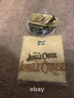 Disney Jungle Cruise Complete Movie Promo Box Hat Shirt Scarf Pen Tote Canteen