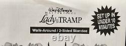 Disney LADY AND THE TRAMP 2 SIDED 1998 Video Display -Vintage -RARE- HTF