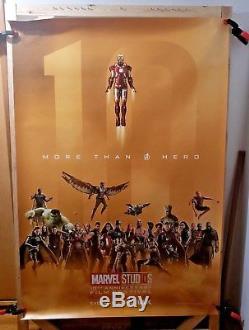 Disney Marvel 10th Anniversary (2018) IMAX 4 x 6 Bus Shelter Poster Cast