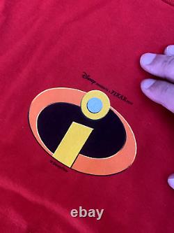 Disney Pixar Incredibles Movie Vintage XL X-Large Movie Tee T-Shirt 2004