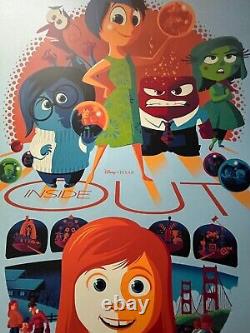 Disney Pixar Presents Inside Out Poster Tom Whalen Signed 2016 Silk Screen /67