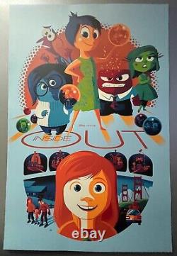 Disney Pixar Presents Inside Out Poster Tom Whalen Signed 2016 Silk Screen /67