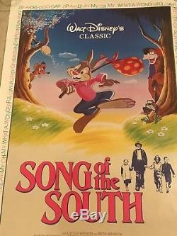 Disney Song Of the South Movie Poster One Sheet Single Sided 27x41 Rolled 1986