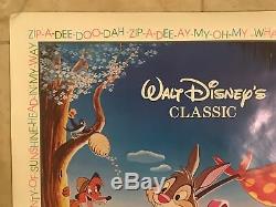 Disney Song Of the South Movie Poster One Sheet Single Sided 27x41 Rolled 1986