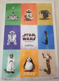 Disney Star Wars The Last Jedi El Capitan Movie Marathon Premiere Poster LE 1500