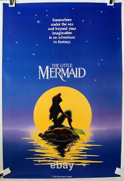 Disney The LITTLE MERMAID 1989 Advance Original double sided movie poster