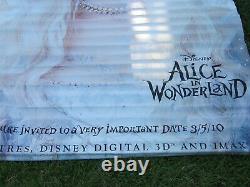 Disney's ALICE IN WONDERLAND 2010 Original 5X8' DS US Movie Theater Vinyl Banner