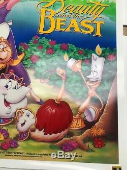 Disney's Beauty and the Beast 1991 Double-Sided Numbered Theatrical Movie Poster