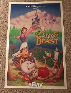 Disney's Beauty and the Beast Movie Poster Full Size 27 X 40 2 Sided Rolled