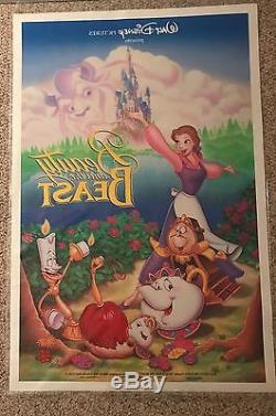 Disney's Beauty and the Beast Movie Poster Full Size 27 X 40 2 Sided Rolled