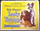 Disney's Lady And The Tramp Half Sheet Vintage Movie Poster