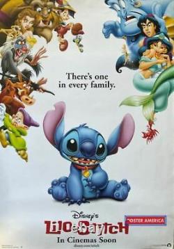 Disney's Lilo & Stitch Vintage Original Advance Movie Poster 27 x 39