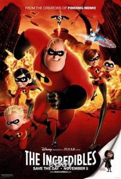 Disney's Pixar INCREDIBLES 2004 Original DS 2 Sided 27x40 US Movie Poster MINT