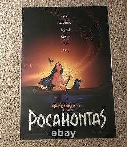 Disney's Pocahontas Movie Poster Full Size 27 X 40 2 Sided Rolled