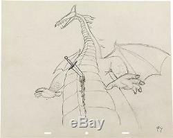 Disney's Sleeping Beauty Original Maleficent/ Dragon/sword Production Drawing