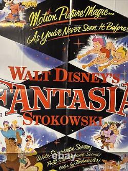 FANTASIA Walt Disney Buena Vista 27x41 Sheet Movie Poster 1956 Re-release