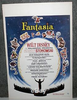 FANTASIA original Disney rolled movie poster MICKEY MOUSE 14x22
