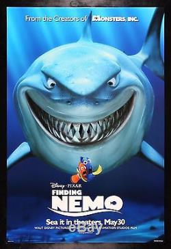 FINDING NEMO CineMasterpieces ORIGINAL DS DISNEY FISH SHARK MOVIE POSTER 2003