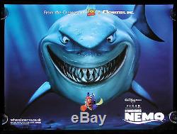 FINDING NEMO CineMasterpieces UK QUAD DISNEY SHARK FISH ORIGINAL MOVIE POSTER