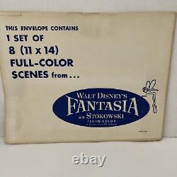 Fantasia Disney Animation Mickey Mouse R-1963 Lobby Card Set Of 8
