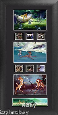 Film Cell Genuine 35mm Framed & Matted Walt Disney Bambi Trio with6 Cells USFC5830