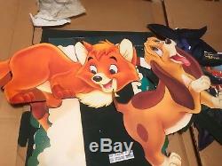 Fox And The Hound New Original Video Store Standee Display Disney Motorized