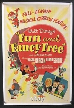 Fun and Fancy Free Movie Poster Walt Disney Edgar Bergan 1947Hollywood Posters
