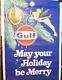 Gulf Disney Christmas Holiday Dealers Advertising Poster Tinker Bell 1967 Vintag