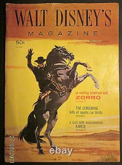 Guy Williams As Zorro (walt Disney Magazine # 3 1958) (rare Early Disney Mag)