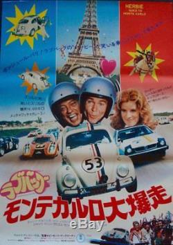 HERBIE GOES TO MONTE CARLO Japanese B2 movie poster 1977 LOVE BUG DISNEY NM