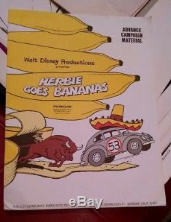 Herbie Goes Bananas Original Movie material pictures sticker bio Walt Disney WOW