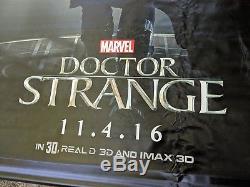Huge 8x5 Foot 2 Sided Disney/Marvel Moana & Dr Strange Vinyl Movie Poster RARE