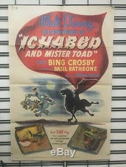 Ichabod and Mr. Toad Original One Sheet Poster 1949 Walt Disney Sleepy Hollow