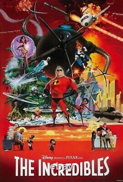 Incredibles One Sheet Movie Poster 27x40 DISNEY PIXAR BRAD BIRD ROBERT MCGINNIS