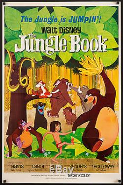 JUNGLE BOOK 1967 US 1 Sheet poster tri-fold Exc cond. Walt Disney Filmartgallery